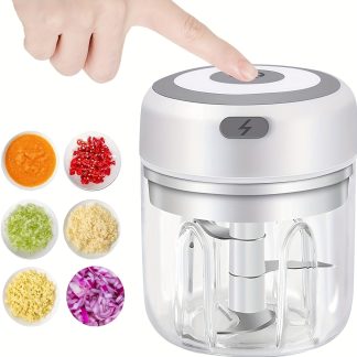 FLZH Mini Food Processor 250ML, Meat Grinder, Small Food Processor Mini with 3 Stainless Blades, Electric Food Chopper Suitable for Meat, Vegetables, Fruits