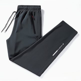 Geng Yuan Shi Xuan Pin Men'S Quick-Drying Sports Pants Men'S Summer Thin Breathable Men'S Pants Running Fitness Flat-Mouthed Trousers Woven Pants Print