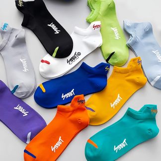 10-pair Children's Mesh Low-Cut Breathable Ankle Socks, Sports Socks, Soccer Socks, Soft and Comfortable Student Socks Suitable for Daily Wear