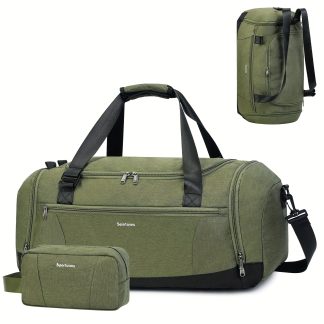 [Free Toiletry Bag] 5-in-1 Sports Backpack - Gym to Vacation Pack with Trolley Sleeve & Ventilated Shoe Compartment | Summer 2025 Travel Essential (43L Weekender, 6 Colors), Christmas Gift