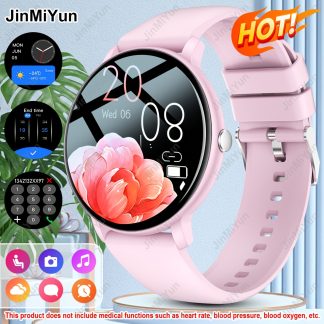 Jinmiyun HOT 1.5-Inch Full Screen Touch Smart Watch, Suitable for Men And Women Smart Watch, Wireless Call Answering, Comfortable Breathable Strap, Message Reminder, Remote Photography/Music Playback, Fitness Smart Watch with Exercise Logs