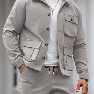 Pearson OBM Cross-Border Men's New Arrival Outdoor Fashion Multi-Pocket Casual Lapel Jacket