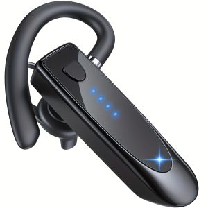 Wireless Headset 29Hrs Music Playback Headphone, 180Hrs Long Standby Time Built-In Mic Connect to 2 Devices at Once Lightweight Wireless Earpiece for Office Trucker Driver