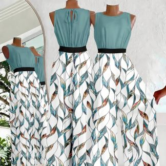 Women's Casual Simple Style Color Block Patchwork Print Jumpsuit