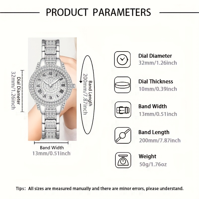 6pcs Luxury Versatile Women's Quartz Watch + Elegant Jewelry Set - Image 6