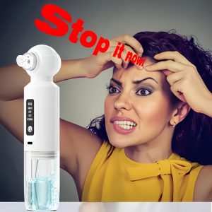 6-in-1 electric blackhead device, USB rechargeable hot compress beauty device, with 6 replaceable cleaning heads, deeply cleans dirt and impurities, suitable for facial vacuum care massage blackhead device, perfect gift for home use