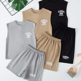 3pcs Set of Sleeveless Vest and Shorts for Children, Comfortable, Lightweight, and Breathable, Suitable for Outdoor Sports, Perfect for Outdoor