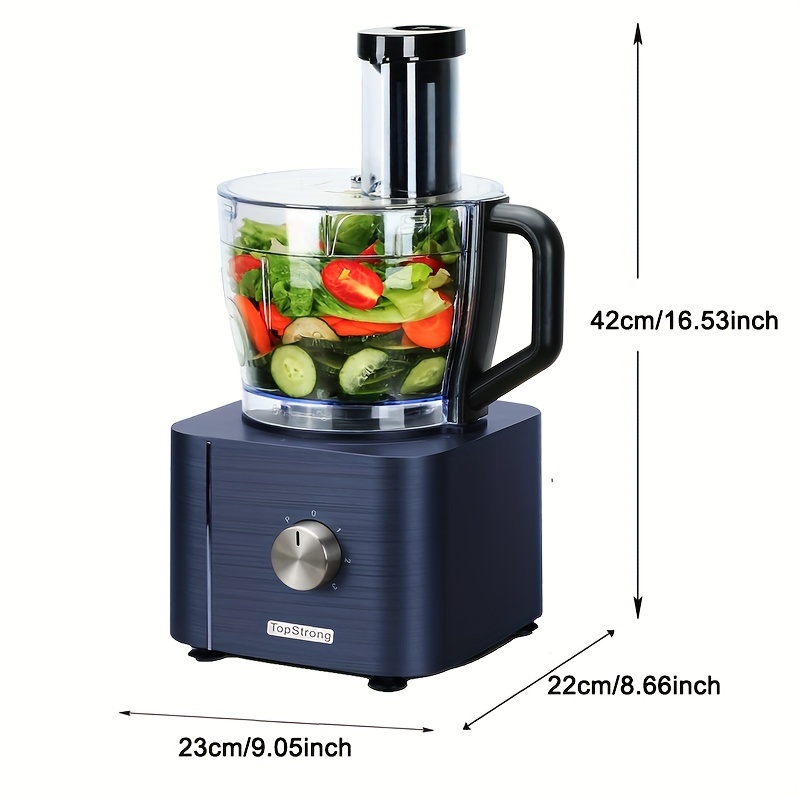 Food Processor 11-in-1 with Chopping Blending Kneading Grinding Whisking Juicing, 1100W, 3 Speeds Plus Pulse, 3.2L Bowl and 1.5L Jug Blender - Image 2