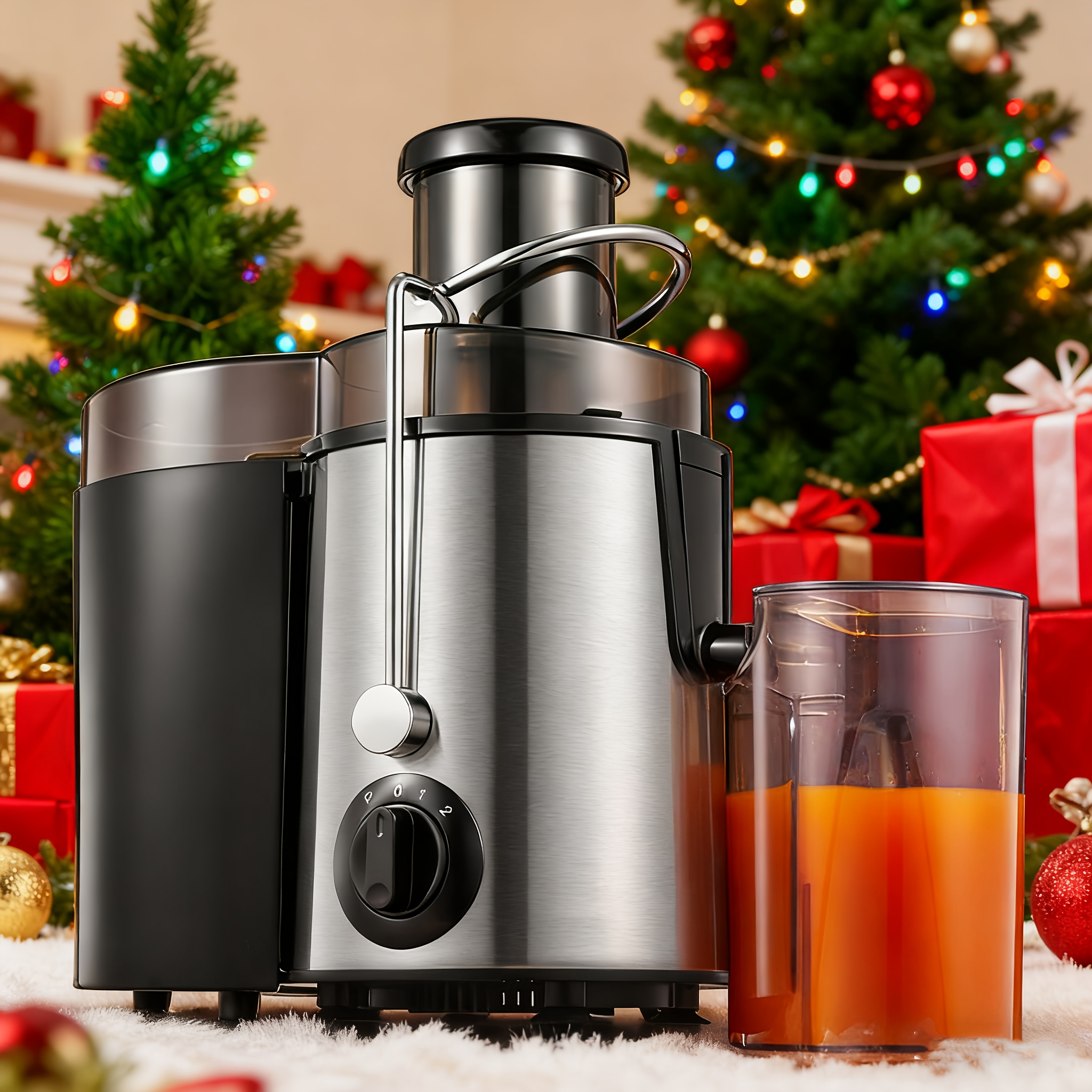 Centrifugal Juicer, 400W Anti-drip Function and Overheat Protection Including Cleaning Brush, Juicer for Fruits and Vegetables in Stainless Steel, 3 Speed Modes, Easy to Clean, Non-slip Feet, Ideal for Singles or Small Families