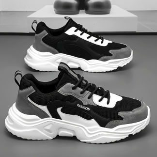 Men's Laser Gradient Platform Sneakers for Casual, Sports, Fitness, and Running, Lightweight and Comfortable Trendy Outdoor Versatile Sneakers for Students