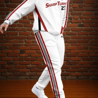 Men's Stand Collar Zip-up Sweatshirt & Pants 2pcs Set, Letter Print Casual Sports Outfit for Spring & Autumn