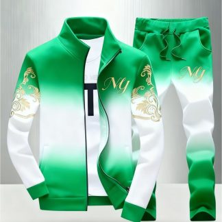2pcs Set, New Unisex Casual Sports Zipper Jacket Long-sleeved Sweater Set, 3D Printed Casual Sports Long-sleeved Sweater Casual Pants Set, Suitable for Daily Commuting, Festivals, Halloween, Christmas, Thanksgiving Wear