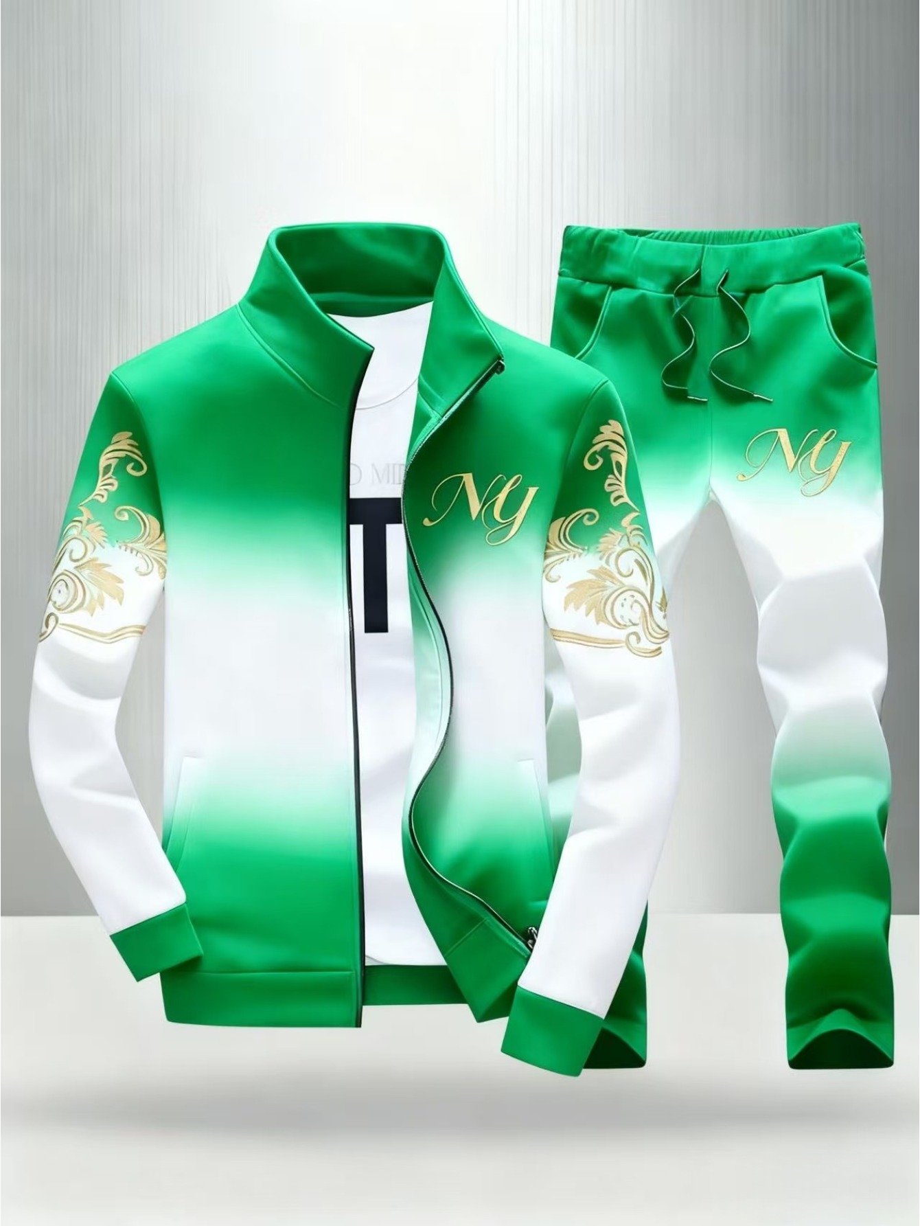 2pcs Set, New Unisex Casual Sports Zipper Jacket Long-sleeved Sweater Set, 3D Printed Casual Sports Long-sleeved Sweater Casual Pants Set, Suitable for Daily Commuting, Festivals, Halloween, Christmas, Thanksgiving Wear