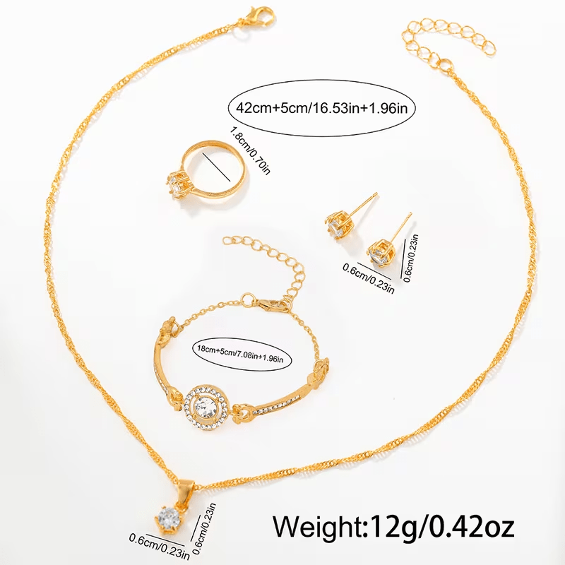 1 MSCXDK Luxury Design Fashionable and Exquisite Pointer Quartz Watch + 5pcs of Jewelry, Perfect for Wedding Celebrations, Gifts, Companies, Annual Meetings, Employee Gifts, Daily and Formal Occasions, Birthday Gifts, Holiday Party Gifts - Image 9