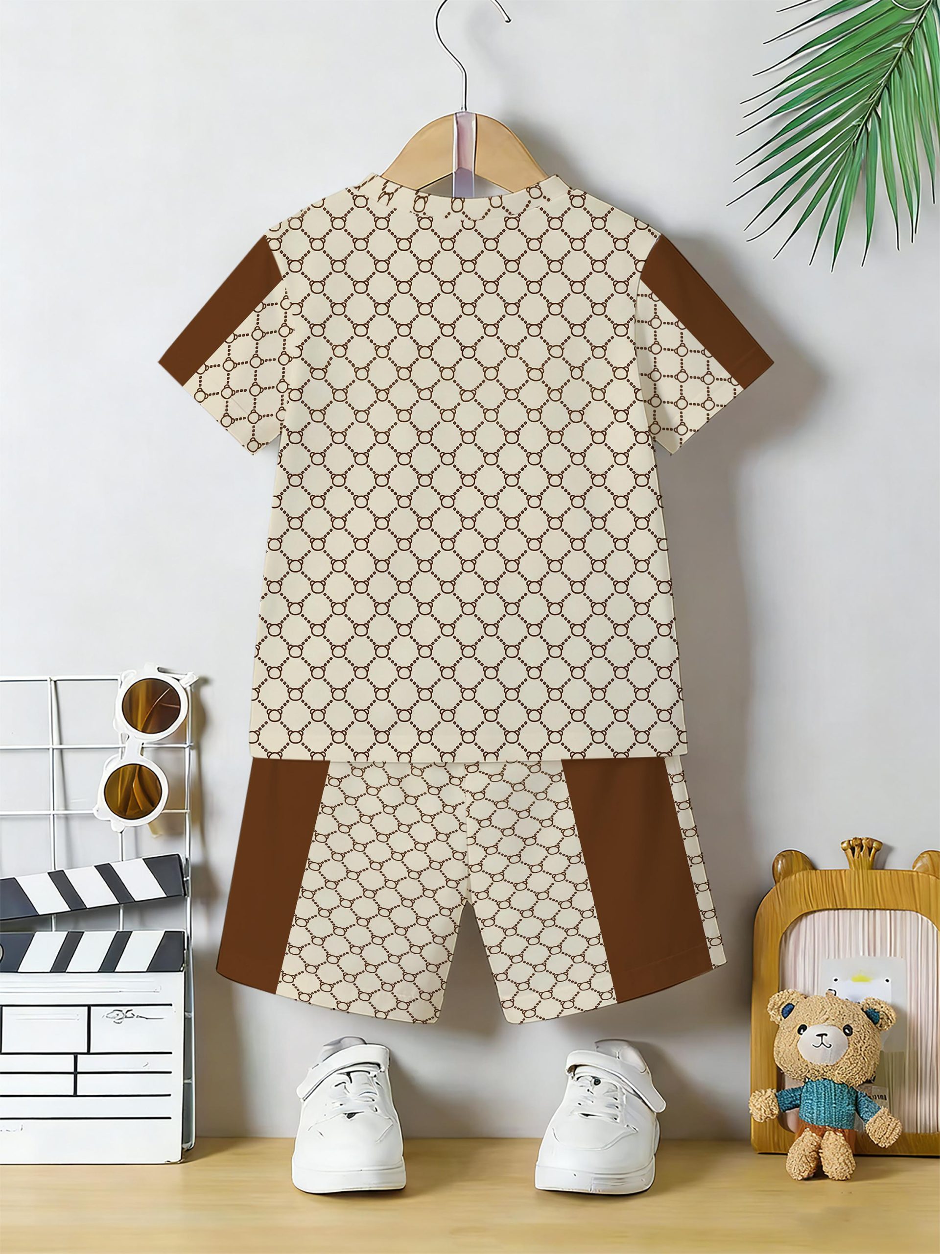 3D Printed Full-print Summer Loose Short-sleeved Shirt and Short Set for Baby Boys! Perfect for Casual and Daily Outings.3D Printed Full-print Summer Loose Short-sleeved Shirt and Short Set for Baby Boys! Perfect for Casual and Daily Outings. - Image 3