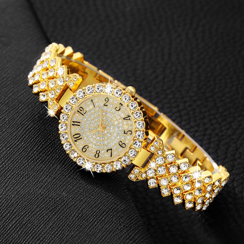 Women's CAYON Quartz Watch and Bracelet Compatible for - Elegant Watch with Sequin Case, Pointer Hands, Alloy Strap, Accurate Quartz Movement - Ideal Gift for Mom, Wife, Girlfriend, Daily Wear & Special Occasions - Image 3