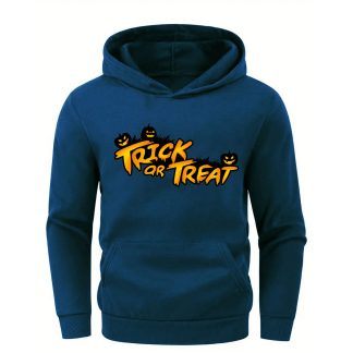 1pc Hot Selling Retro Black Pumpkin Silhouette of Trick Or Treat And Happy for Halloween Design Heat Transfer Iron-On Sticker Decal - Washable And Fade Resistant Suitable for Clothes Backpacks Pillows - Suitable for Halloween Decoration Supplies