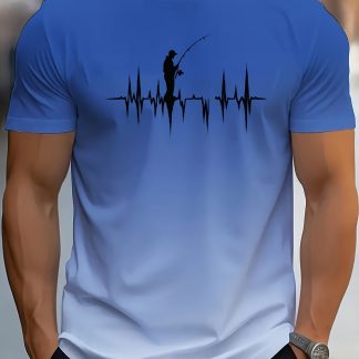 Durable and Washable Fishing ECG Heat Transfer Patch, Sticker Style, Plastic Material, with Decal Details, Suitable for T-shirts, Jeans, Hoodies, Backpacks, Handbags, Pillows, and Vintage Baseball Jerseys.