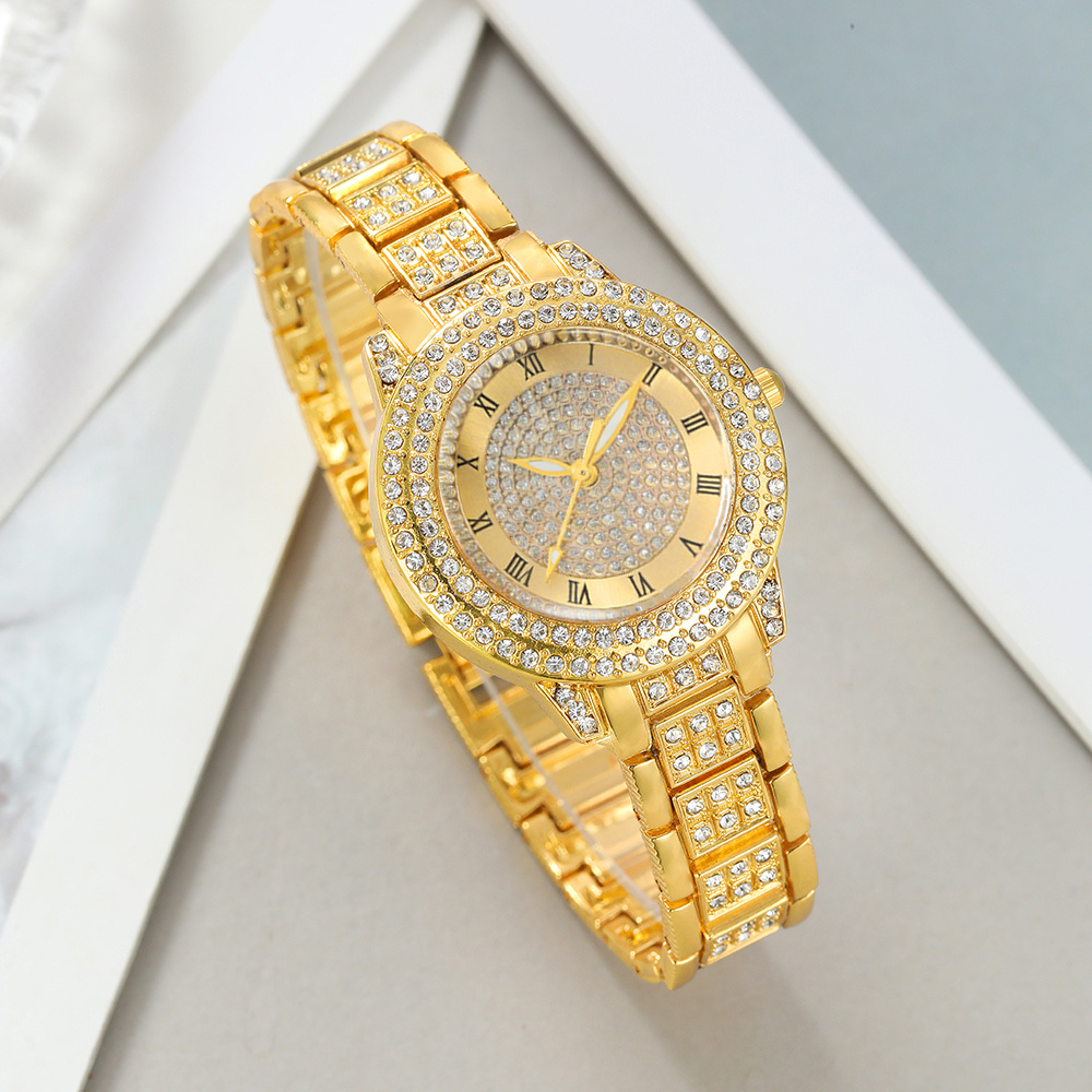 1 MSCXDK Luxury Design Fashionable and Exquisite Pointer Quartz Watch + 5pcs of Jewelry, Perfect for Wedding Celebrations, Gifts, Companies, Annual Meetings, Employee Gifts, Daily and Formal Occasions, Birthday Gifts, Holiday Party Gifts - Image 6