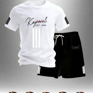 Men'S Short-Sleeve T-Shirt, a Summer Hit with Unique Letter Pattern Print, Trendy And Versatile, Easy to Match with Any Outfit, Suitable for Spring, Summer, And Autumn, a Casual Top