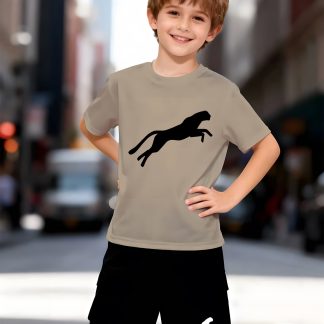 2pcs Boys' Animal Print T-Shirt and Shorts Set | Casual Summer Outdoor Apparel with Crew Neck and Regular Fit, for Outdoor