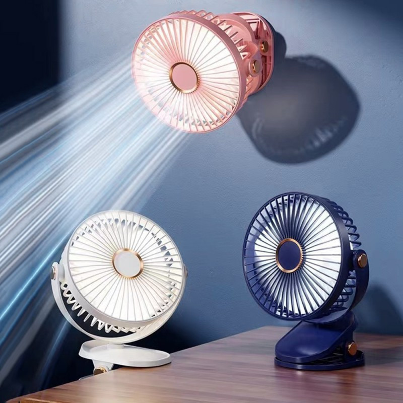 Summer USB Charging Portable Fan, Can Be Clipped, Stood, Or Hung, 4 Colors Optional, 5 Wind Speed Levels Adjustable, Multi-Angle Adjustable, Comfortable Cooling, Detachable And Washable, Suitable for Home, Office, Outdoor, Dormitory, Gift Giving - Image 6
