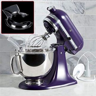 Pouring Shield for Kitchenaid Tilt Head 4.5-5QT Stainless Steel Bowl Insert, KN1PS Transparent Splash Guard, Safety Pouring Shield Fits Kitchen Aid Standing Mixer Attachments& Additions