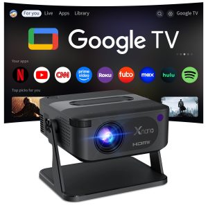 Compact Home Theater Projector Featuring 4K Compatibility, Local 720P Resolution, Voice Activation, And Automatic Keystone Adjustment, Ideal for Streaming, Bedroom, And Office Applications