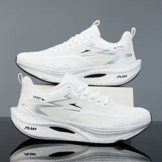 Men's & Women's Breathable Shock-Absorbing Running Sneakers - Lightweight MD Sole, Slip-Resistant Tread Suitable for Competitive Sneakers, - Track, Gym,, Casual Wear - Lace-Up with Cushioned Sole