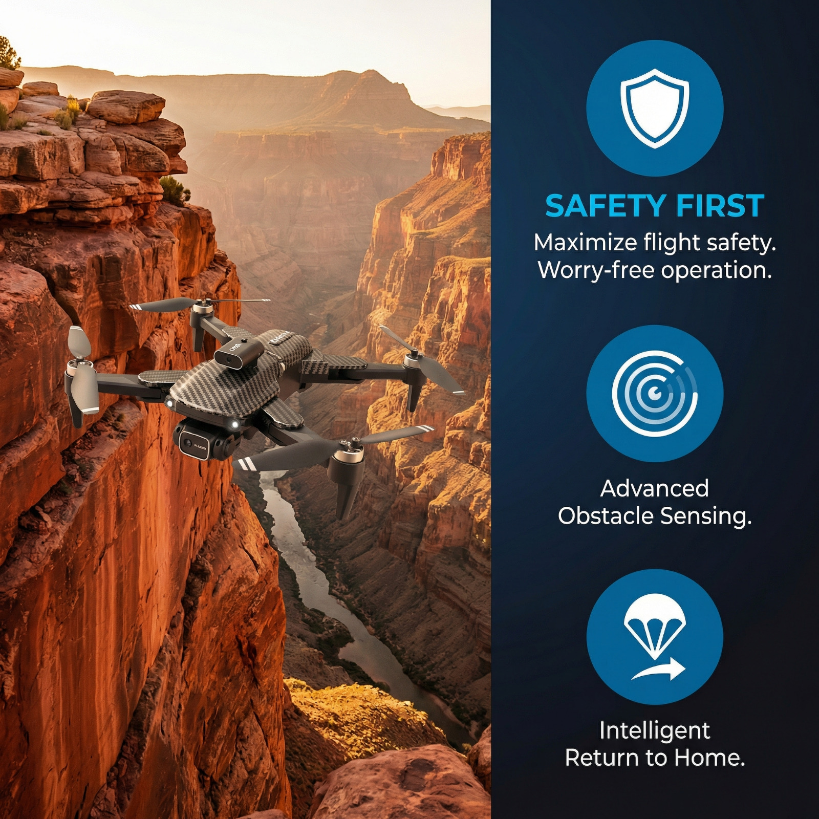 High-Performance Drone - 1080P HD Dual Lenses, Dual Batteries, Optical Flow Positioning, One-Key Takeoff, Automatic Hovering, Strong Wind Resistance, Intelligent Obstacle Avoidance, Designed Specifically for Outdoor Aerial Photography - Image 7