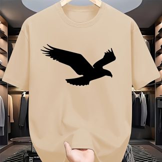 1pc Eagle Silhouette Heat Transfer Patch, DIY Washable PVC Sticker, Suitable for T-Shirts, Jeans, Backpacks | Iron-On Clothing and Accessories Decals