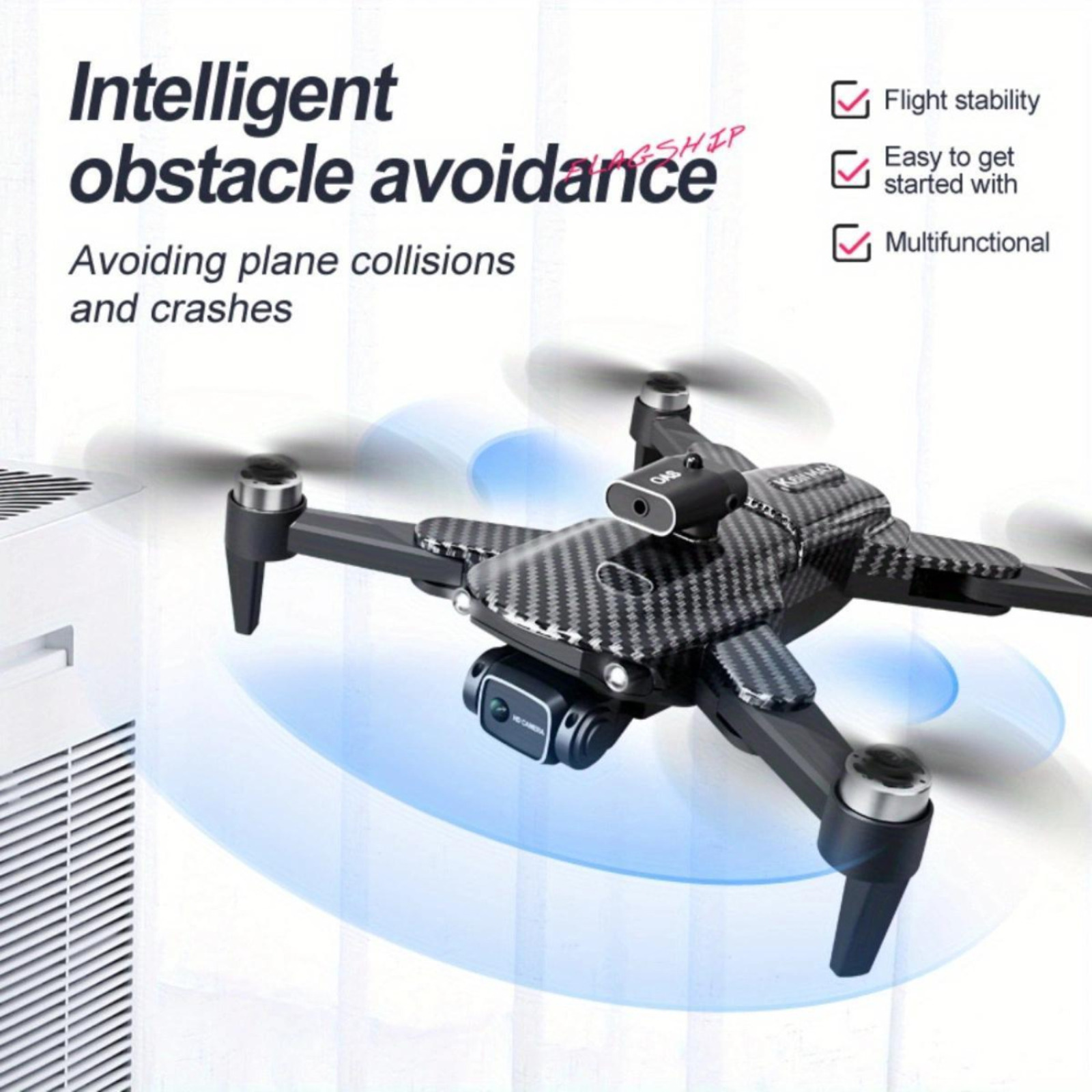High-Performance Drone - 1080P HD Dual Lenses, Dual Batteries, Optical Flow Positioning, One-Key Takeoff, Automatic Hovering, Strong Wind Resistance, Intelligent Obstacle Avoidance, Designed Specifically for Outdoor Aerial Photography - Image 5