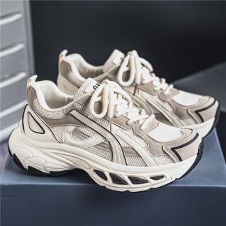 Men's Dad Sneakers, Fashion Trendy Minimalist Versatile Casual Sports Shoes, Non-slip Wear-resistant Skate Shoes, Ideal for Gym, Office, Driving and Daily Outing