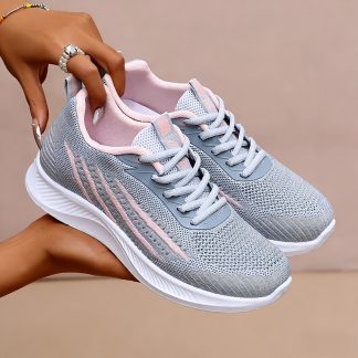 Ladies' Casual Sports Shoes, Stylish And Versatile with Breathable Knitted Mesh That Doesn'T Suffocate The Feet, Lightweight And Comfortable Soft Soles That Are Easy on The Feet, Suitable for Outdoor Daily Outings, Walking, Running, And Traveling