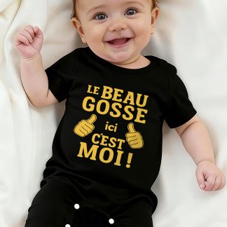 LE BEAU GOSSE" Cartoon Print Newborn Summer Bodysuit - 100% Soft and Breathable Baby Onesie, Suitable for Both Boys and Girls, Perfect Pregnancy Gift, Outdoor Essential, Perfect for Outdoor