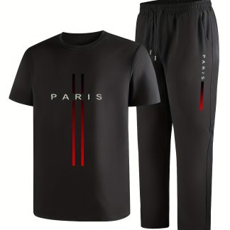 Men'S Short-Sleeve T-Shirt, a Summer Hit with Unique Letter Pattern Print, Trendy And Versatile, Easy to Match with Any Outfit, Suitable for Spring, Summer, And Autumn, a Casual Top