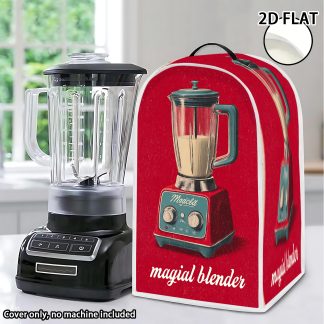 2D Flat Decorative Cover for Juicers - a Dust Cover for Blenders, Coffee Machines, Juicers, And Food Processors That Keeps Countertops Tidy And Adds to Home Decor (Machine Not Included)