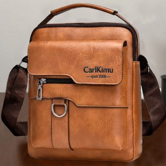 Ladies' Handbag - Unisex Shoulder Crossbody Bag, Vintage Business Style, Portable with Multiple Compartments, Featuring a Handle And Adjustable Strap, Ideal for Travel And Outdoor Holidays, a Perfect Gift Choice. [Zipper Direction Random]
