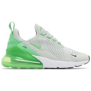 Nike Air Max 270, men's lifestyle sneakers, Nike men's sports footwear, green color, fabric upper, EVA sole, lace-up, comfortable for everyday wear and training