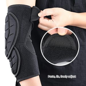 A Soft Rebound Elastic Strap and Compression Elbow Support Adjustable Thickened Extended EVA Turtle Shell Elbow Guard