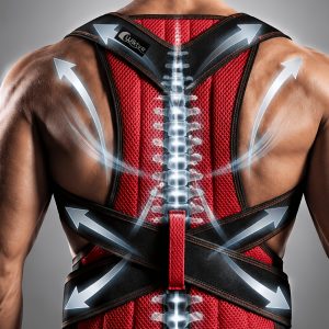Men And Women'S Waist And Back Support Band, Open Shoulder Straight Posture Strap/Inner Invisible New Standard, Men'S Athletic Top, Invisible Wear, Breathable Mesh Double Shoulder Lift Back Strap, Improving Hunched Neck Posture Band
