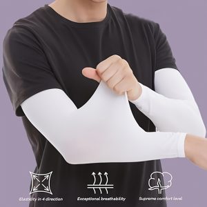 3 Pairs Cooling Arm Sleeves - Breathable, Adjustable And Quick-Dry Ice Fabric, Sleeves, Elastic Fit, Suitable for All-Season Sports, Riding, Gym And Outdoor Activities