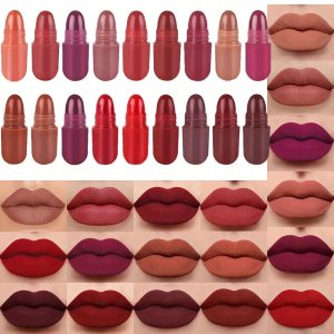 18pcs mini capsule lipstick set, suitable for various makeup scenarios, with 18 colors and rich colors, durable and long-lasting, lip gloss lipstick