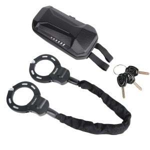 Steel Bicycle Chain Lock with Storage Bag, Key Operated Anti-Theft Bike Security Lock, Portable Carry Design, Cut Resistant Solid Chain, Universal Safety Lock for Bikes, Electric Scooters, Motorcycles And Outdoor Equipment