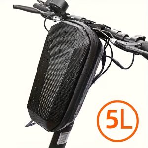 Creative Electric Scooter Handlebar Storage Bag - Front Pouch, Foldable Bike Accessory Bag, Balance Board Helmet Bag, Motorcycle And Electric Scooter Hard Shell Organizer, Durable EVA Exterior, Large Capacity Removable Design