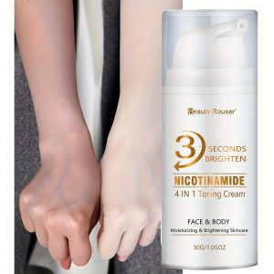 3-second Quick Brightening Toning Cream, 4-in-1 Brightening Moisturizing Cream, Deep Moisturizing, Blemishes Brightening Cream, Refreshing and Non-sticky, Containing Niacinamide and Vitamins C and E, Light Beige Skincare Cream, Skin Care.