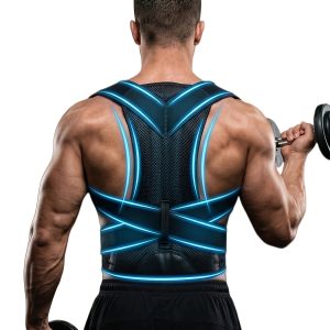 PU Hard Support Back Shaper, Full Back Compression Support, Strap-Style Posture Corrector, Abdominal Control Compression Shaping, Adjustable Shoulder Straps, Can Be Worn Under Outer Clothing, for Men and Women, for Sports and Daily Wear